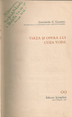 Constantin C. Giurescu - Viata si opera lui Cuza Voda foto