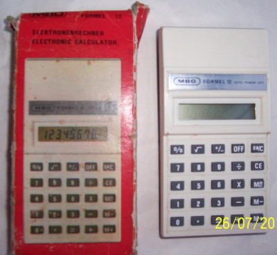 DE COLECTIE: calculator MBO FOREL 12-stare foarte buna, ca nou, functioneaza, ambalaj original, 1982 -40 ani vechime!! foto