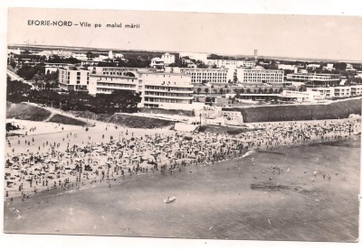 carte postala(ilustrata)-EFORIE NORD-vile pe malul marii foto