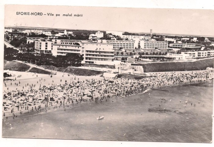 carte postala(ilustrata)-EFORIE NORD-vile pe malul marii
