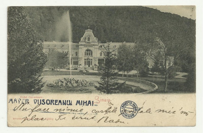 SINAIA : HOTEL CARAIMAN - clasica,circulata 1900,timbru foto