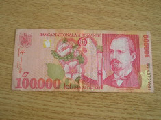 BBR1 - 100 000 LEI - EMISA IN 1998 - HARTIE foto