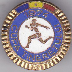 Insigna sport Cupa Tineretului 1974 Atletism