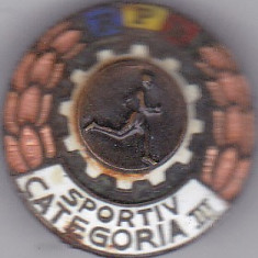 Insigna sport Sportiv Categoria III RPR