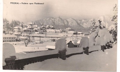 carte postala(ilusrata)-PREDEAL-vedere spre Postavaru foto