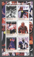 Angola 2000 Legendele sportului, colita perf., MNH S.084 foto