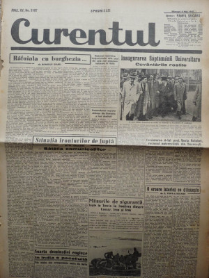 Ziarul Curentul , director Pamfil Seicaru , 6 mai 1942 , articole din razboi foto