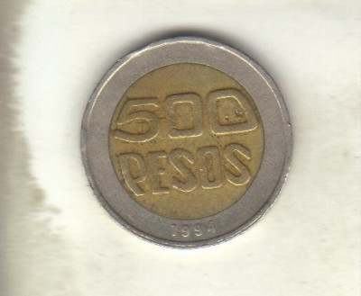 bnk mnd Columbia 500 pesos 1994 , bimetal foto