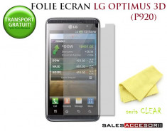 FOLIE LG OPTIMUS 3D P920 PROTECTIE ECRAN (SET DE 2 BUC) - TRANSPORT GRATUIT! foto