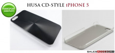 HUSA IPHONE 5S PLASTIC HARD CASE SLIM CD STYLE NEAGRA - TRANSPORT GRATUIT POSTA RO! foto