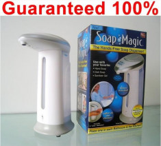 Soap Magic - Dozator automat de sapun lichid cu senzor, dozator electric ca la TV foto