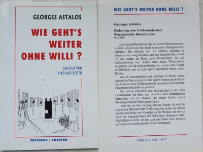 G. Astalos , Wie geht&amp;#039;s weiter ohne Willi , 2001 , autograf catre Andrei Blaier foto