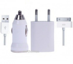 INCARCATOR 3 in 1 (perete auto si usb) iPhone 3G 3GS 4 4S iPod foto