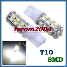 Led bec T10 W5W pozitie 28 SMD 3528 de culoare alb foto