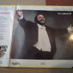 luciano pavarotti in concert dublu disc 2 LPvinyl muzica clasica opera VG++