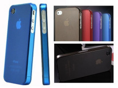 OFERTA: HUSA CARCASA IPHONE 4S 4GS 4 --- ULTRA SLIM MATTE 0.5 mm --- Diverse Culori ---Lichidare stoc foto