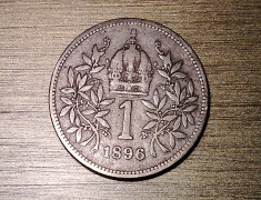 Moneda 1 Coroana - Franz Joseph I 1896 foto