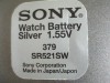 Baterie Ceas Sony AG0 LR521 G0 379 SR521SW Argint Originala