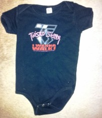 Body bebe 6-12 luni, imprimat Twisted Sister, I wanna walk! bumbac, nou.
