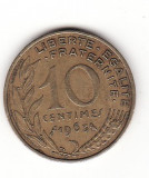 Franta 10 centimes 1963 - bufnita., Europa