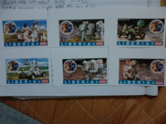 Liberia 1973 Apollo 17 serie MNH NEDANTELATA COTA RIDICATA foto