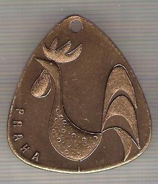C219 Medalie PRAHA (Praga)(cocos) -marime circa41x31mm-aprox.8gr -starea care se vede foto
