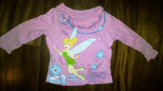 Bluza fete 18 luni, de la Disney Store cu Tinkerbell, bumbac, ca noua foto