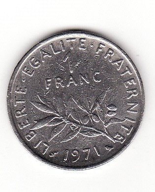 Franta 1 franc 1971