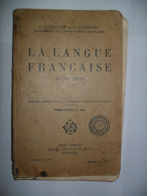 Langue Francaise -C.A. Leautey{1929} foto