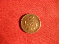 Moneda 2 Lei 1950 ,bronz , cal. apr.NC foto