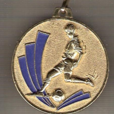 C265 Medalie Curs International de Tehnica Individuala de Fotbal -Spania -are panglica -marime circa48X54mm -aprox.30gr-starea care se vede