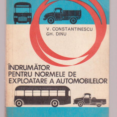 V. Constantinescu - Indrumator pentru normele de exploatare a automobilelor