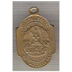 C242 Medalie veche (medalion) -religioasa - iconita catolica -marime circa16x25mm-aprox.3gr -starea care se vede