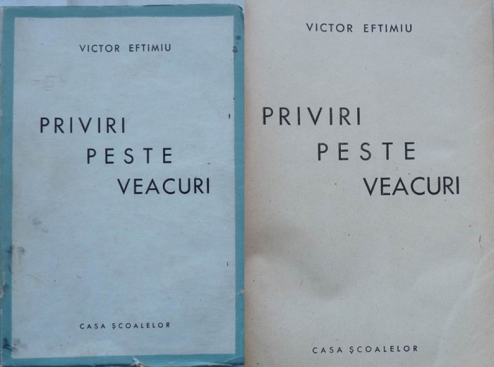 Victor Eftimiu, Priviri peste veacuri, 1944 , prima editie, 1