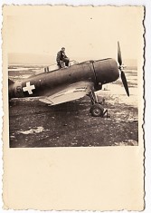 7. WW.II.Aviatie,avioan si pilot,fotografie,escadrila Cluj-Someseni (Ungaria) foto