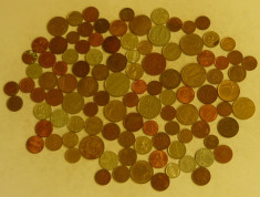 Colectie / Lot / Set 100 monede diverse straine - 2+1 gratis toate licitatiile - RBK 1359 foto