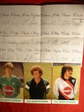 Reclama - Foaie cu Semnaturi tiparite - Echipa Fotbal Saint Etienne+ 3 Fotografii