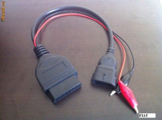 Cablu adaptor Fiat, Lancia, Alfa Romeo - 3 pini la OBD2 16 pini diagnoza foto