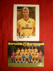 2 Fotografii : 1 Fotbalist ( T.Helmer)+ Echipa Borusia Dortmund foto