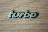 Emblema Turbo Universală Nichel, 113mm, Plastic, Auto Adezivă, Tuning Exterior