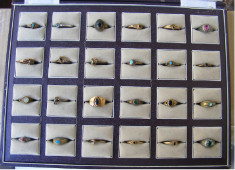 24 inele foarte vechi cu pietre - de colectie foto