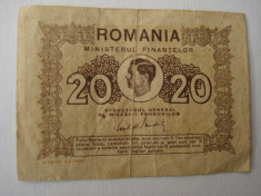 Bancnota (bilet ) -20 lei - 1945 foto