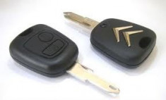 Carcasa cheie Citroen 2 butoane lama NE72 emblema metal foto