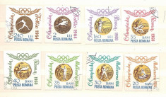 OLIMPIADA TOKIO 1964 - MEDALII - nedantelata - serie completa stampilata - 2+1 gratis toate licitatiile - RBK1495 foto