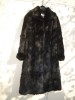 Haina Blana Naturala Dama Neagra, Marimea 46, Lungime 128cm, Purtata O Data