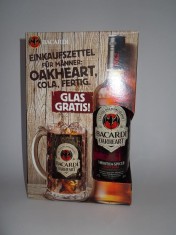 Rom Bacardi Oakheart Special Pack + Pahar tip halba pt colectie foto