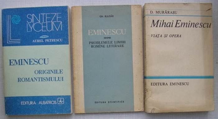 Despre Mihai Eminescu - 3 carti