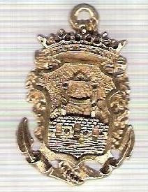 C305 Medalie(placheta) heraldica stema(emblema) zonala Spania -marime cca 32X21mm, gr aprox 7gr. -starea care se vede, mai buna ca scanarea foto