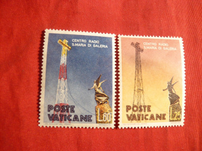 Serie- Telecomunicatii 1959 Vatican , 2 val. foto