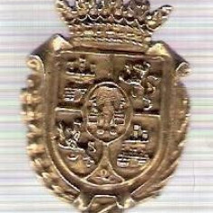 C304 Medalie(placheta) heraldica stema(emblema) zonala Spania -marime cca 29X21mm, gr aprox 5gr. -starea care se vede, mai buna ca scanarea